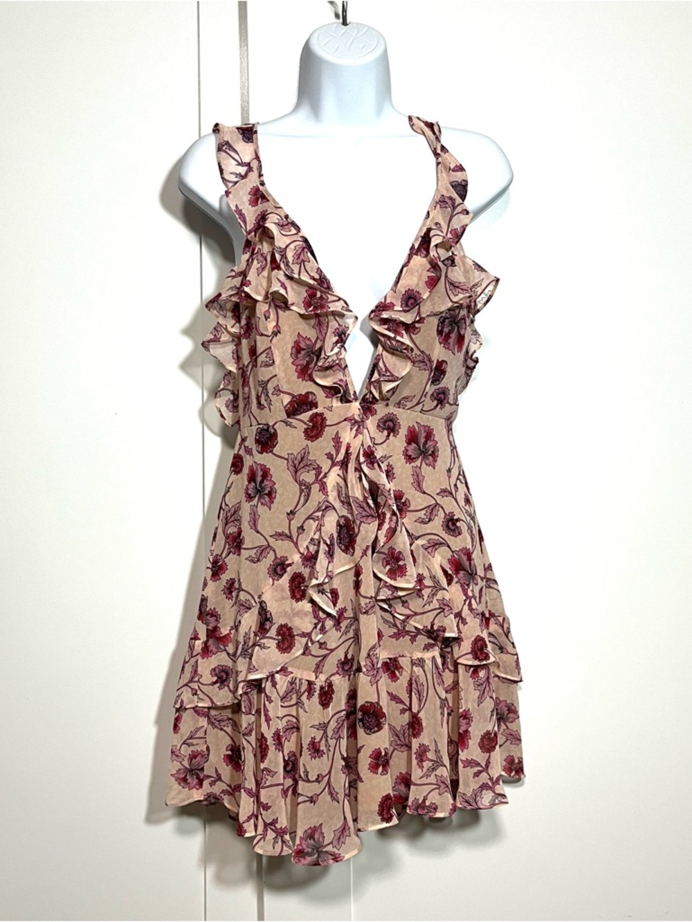 For Love & Lemons Poppy Floral Dress Worn By Hailey Bieber Size Medium Sundress - Picture 3 of 10